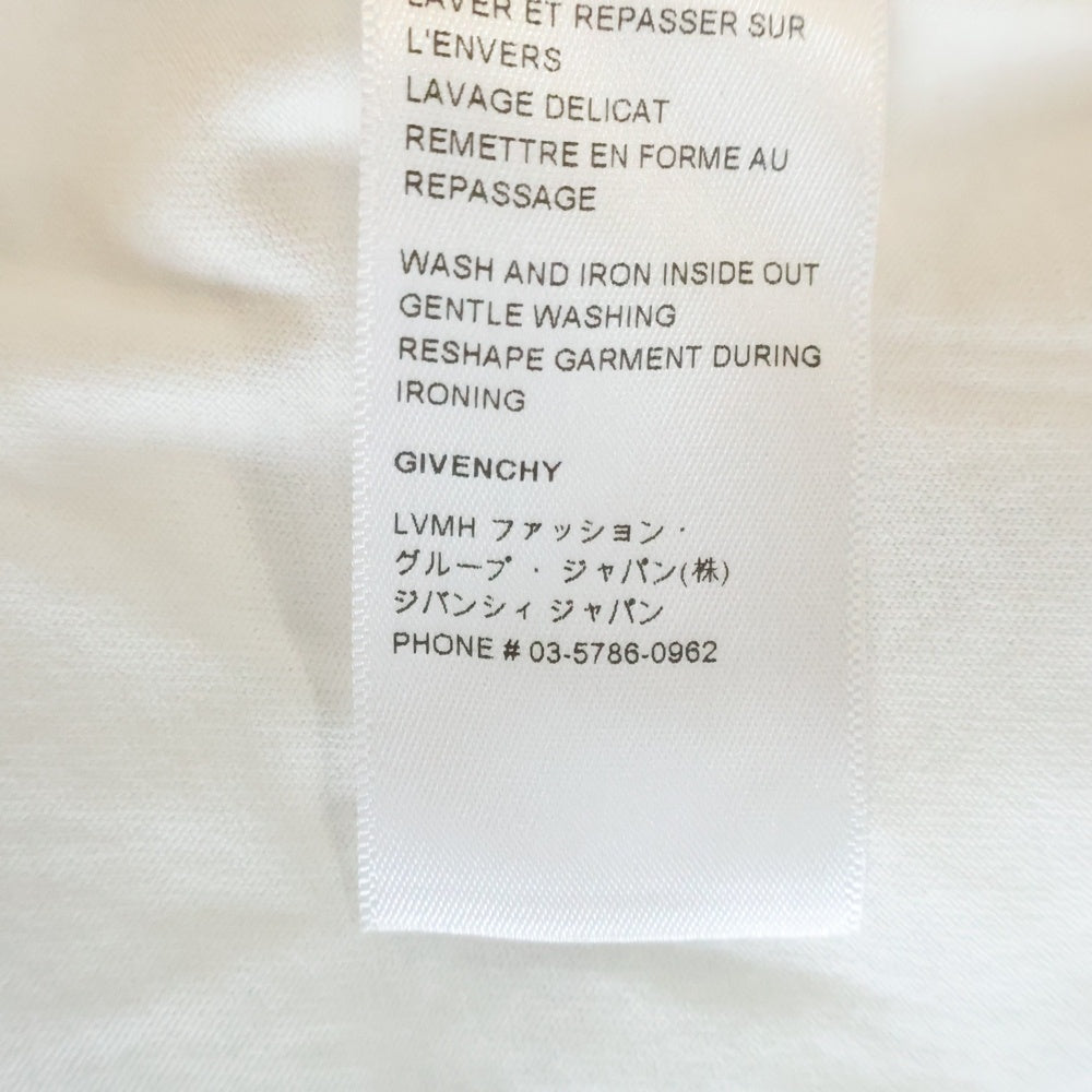 GIVENCHY(ジバンシィ) ヴィンテージエフェクトロゴ クルーネック 半袖Tシャツカットソー ホワイト BM70KC3002