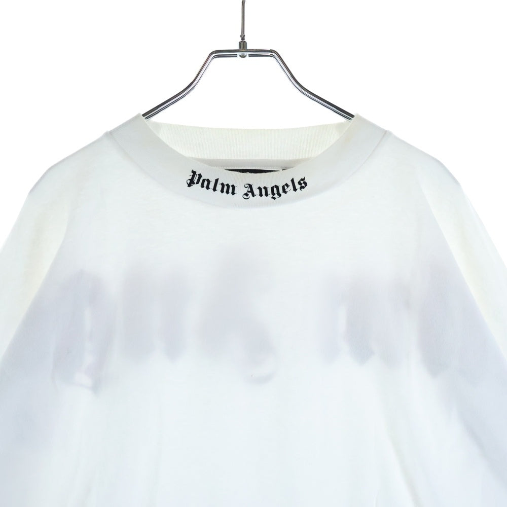 Palm Angels(パームエンジェルス) バックロゴプリント クルーネック 長袖 Tシャツ カットソー ホワイト PMAB001C99JER003