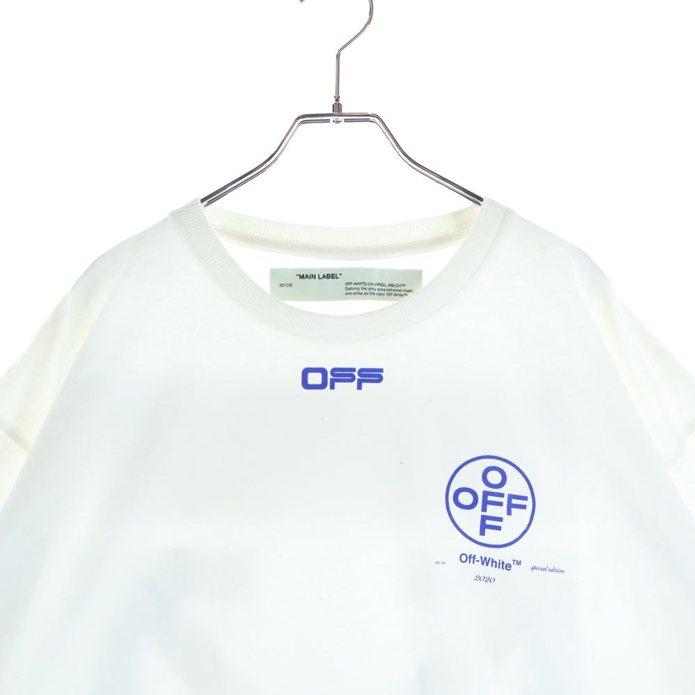 OFF-WHITE(オフホワイト) 20SS バックアロープリント クルーネック半袖Tシャツカットソー ホワイト OMAA038T20JER001