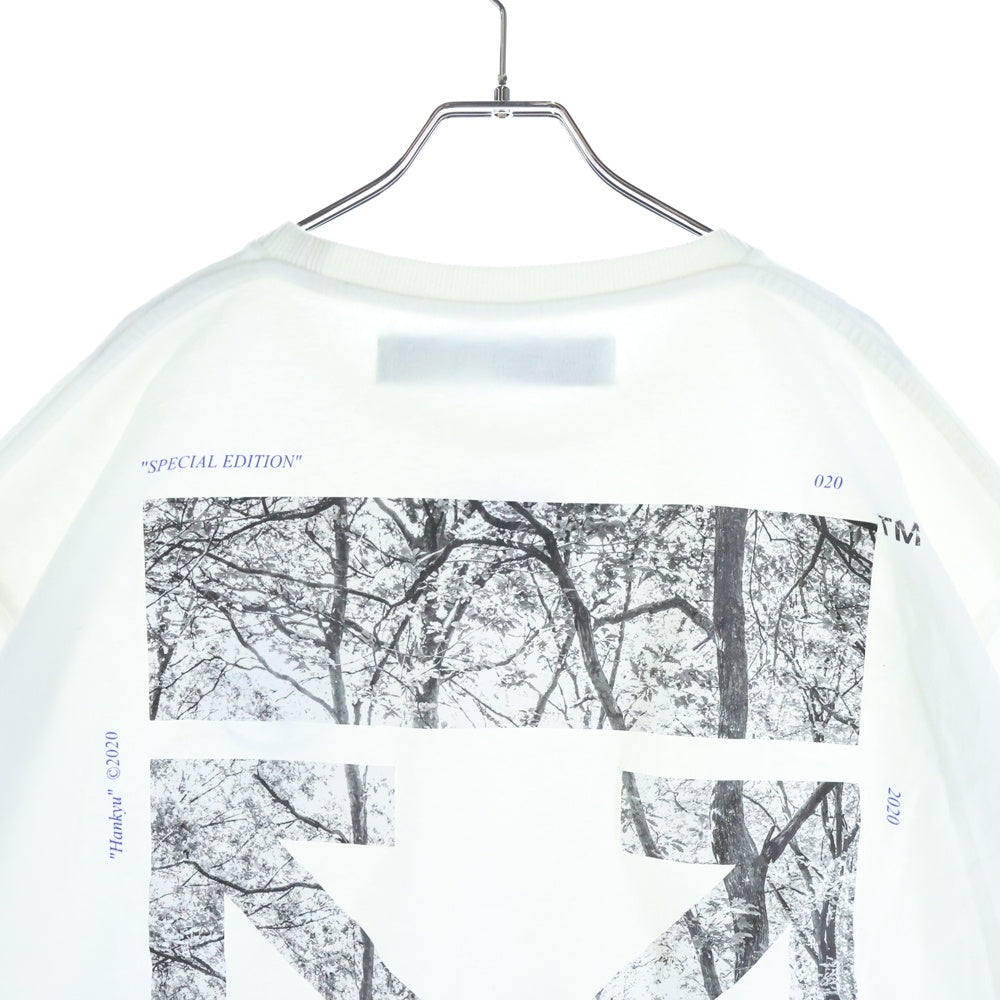 OFF-WHITE(オフホワイト) 20SS バックアロープリント クルーネック半袖Tシャツカットソー ホワイト OMAA038T20JER001