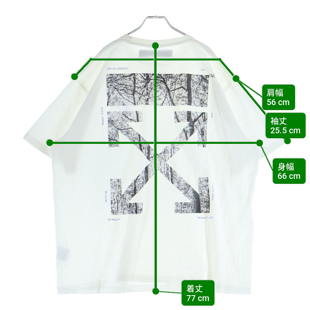 OFF-WHITE(オフホワイト) 20SS バックアロープリント クルーネック半袖Tシャツカットソー ホワイト OMAA038T20JER001