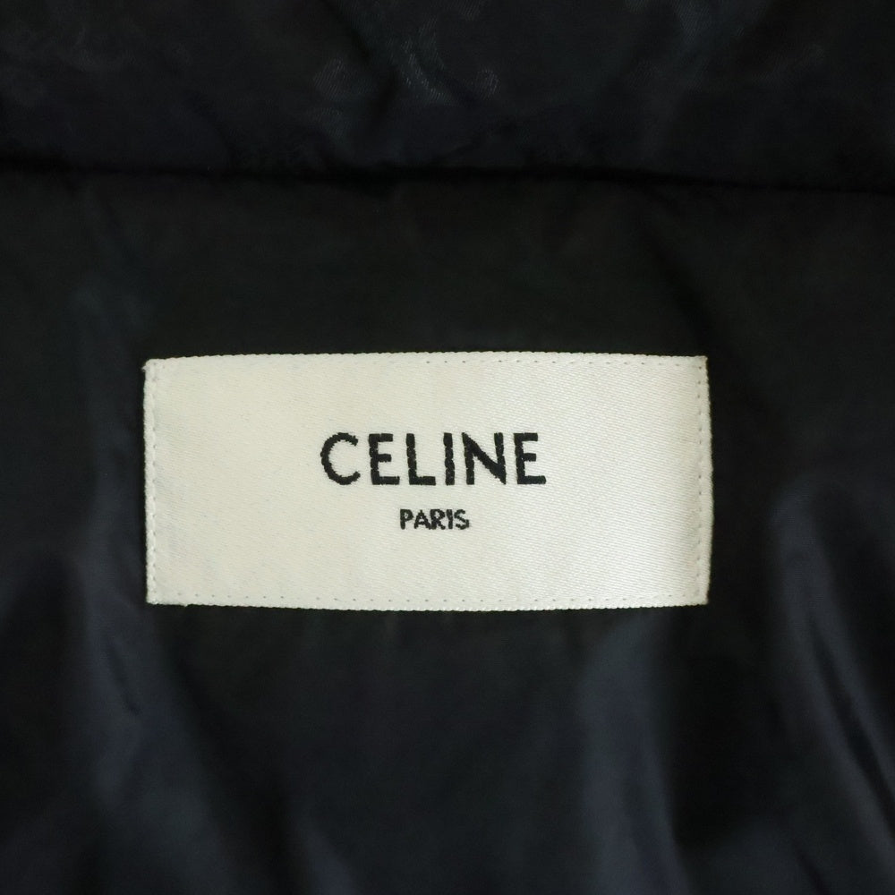 CELINE(セリーヌ) トリオンフ総柄ジップアップ ダウンジャケット ブラック 2W31A795W.38NO
