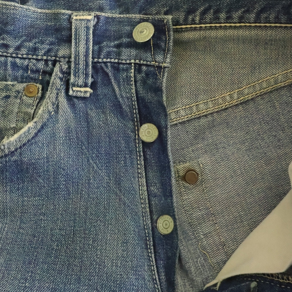 Levi's(リーバイス) 40S 501XX 47モデル 前期 革パッチ ドームボタン センターセットループ ヴィンテージ ボタンフライデニムパンツ インディゴ