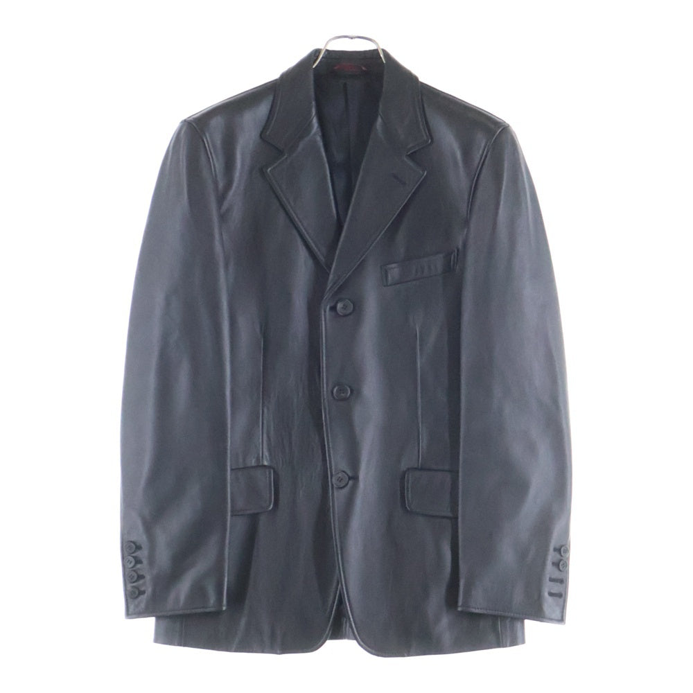 Paul Smith(ポールスミス) ラムレザー 3B シングルテーラードジャケット ブラック