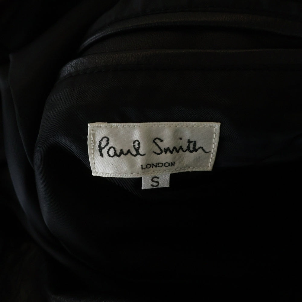 Paul Smith(ポールスミス) ラムレザー 3B シングルテーラードジャケット ブラック