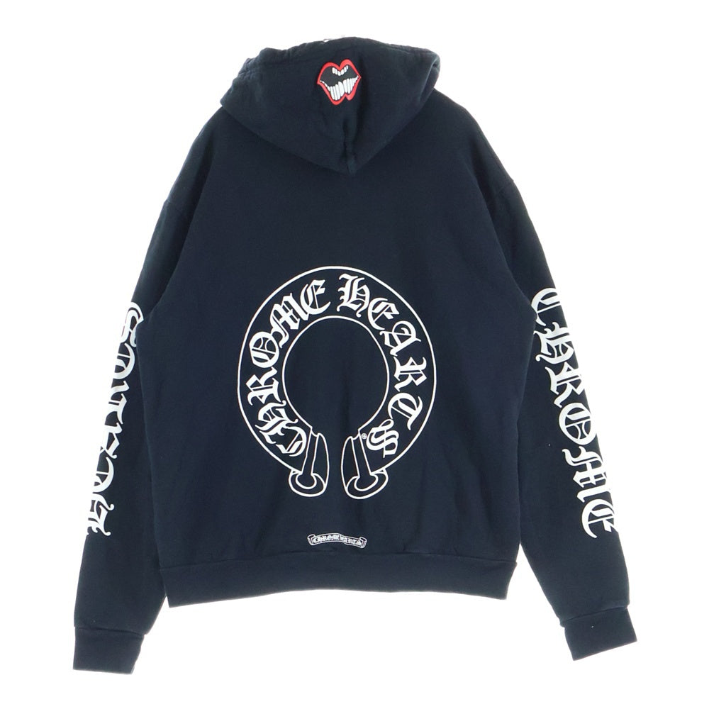 CHROME HEARTS(クロムハーツ) ×MATTY BOY Chomper Horseshoe Hoodie マッティボーイ チョンパー ホースシューフーディ プルオーバースウェットパーカー ブラック