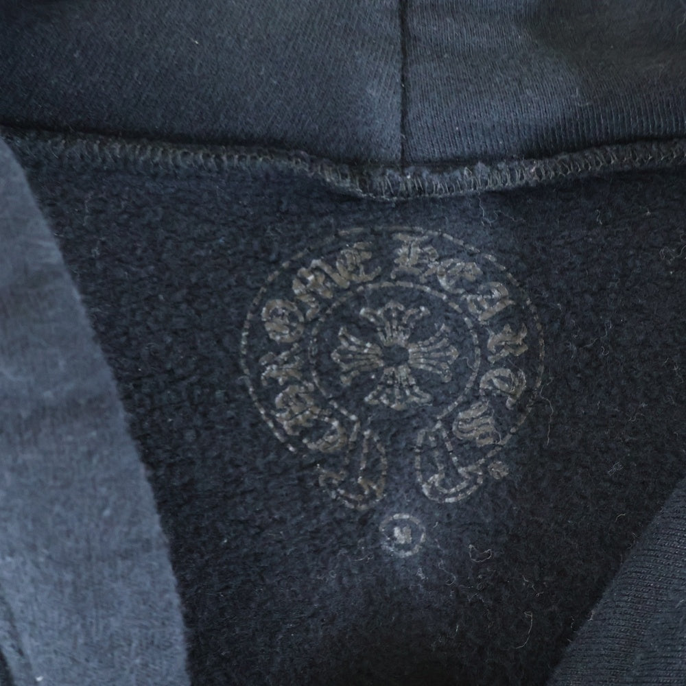 CHROME HEARTS(クロムハーツ) SWTSHRT PLVR 袖フローラルバックホースシュープリント スウェットプルオーバーパーカー ブラック