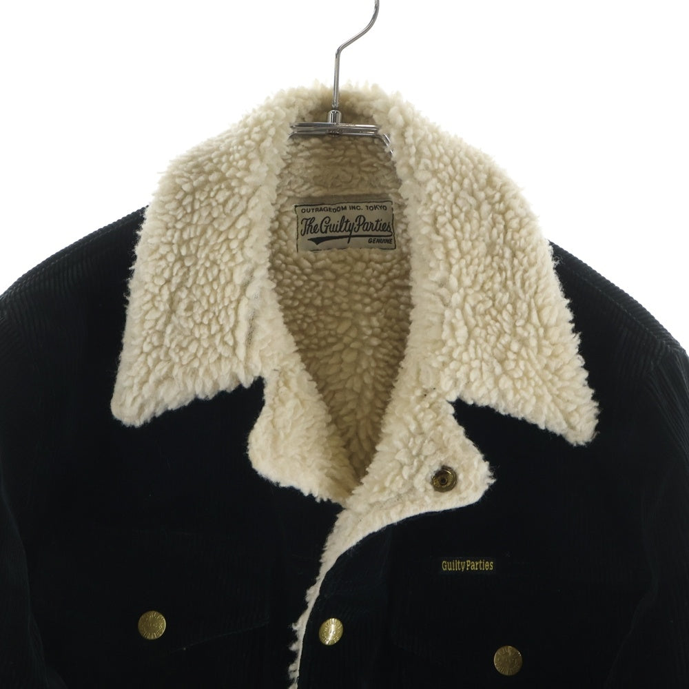 WACKO MARIA(ワコマリア) CORDUROY JKT コーデュロイ ボア ランチコート ジャケット ブラック
