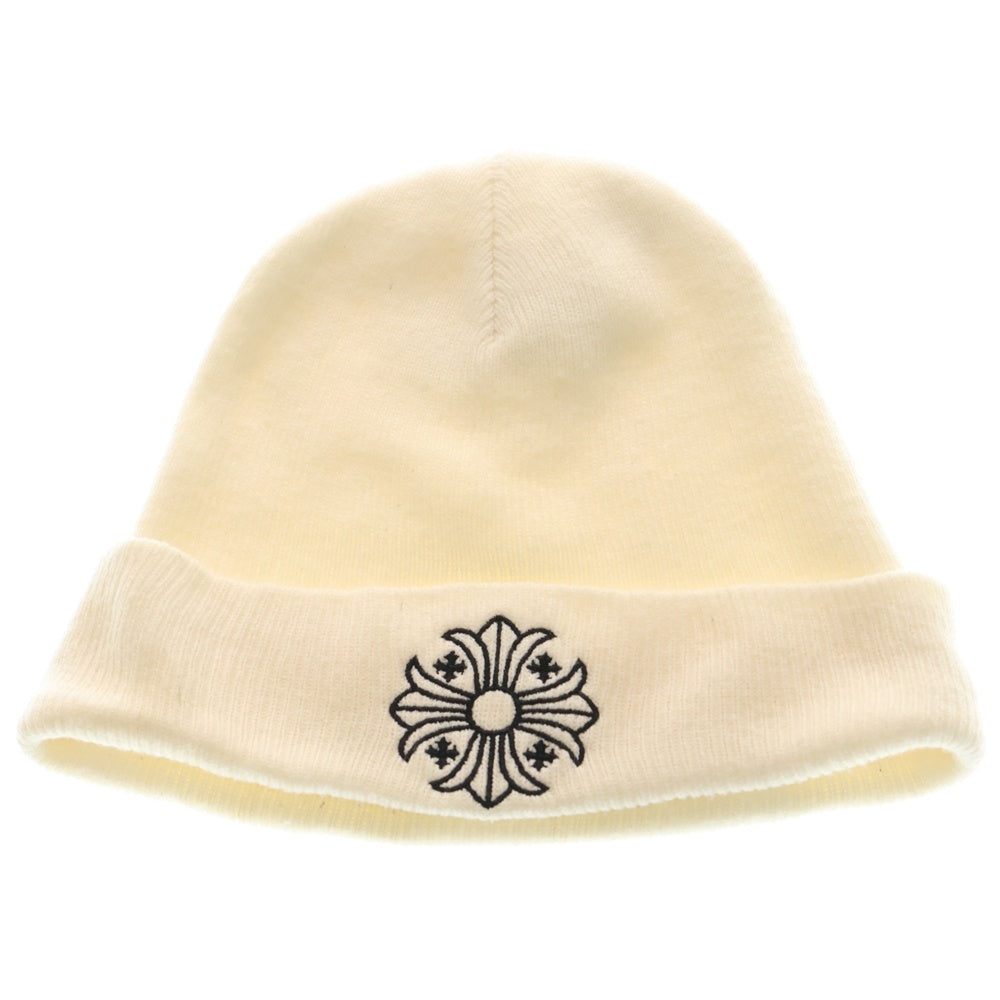 CHROME HEARTS(クロムハーツ) WOOL WATCH CAP CHプラスロゴエンブロイダリー ウールビーニー ニットキャップ ニット帽 ホワイト