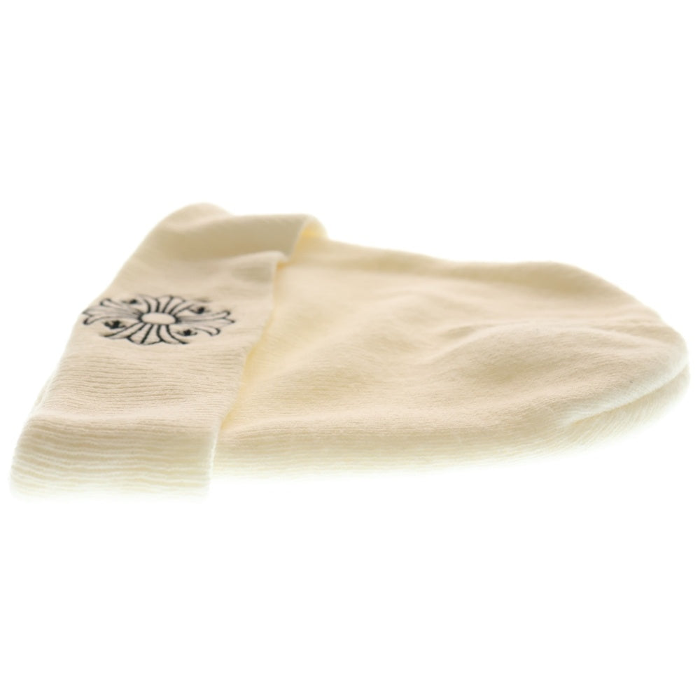 CHROME HEARTS(クロムハーツ) WOOL WATCH CAP CHプラスロゴエンブロイダリー ウールビーニー ニットキャップ ニット帽 ホワイト
