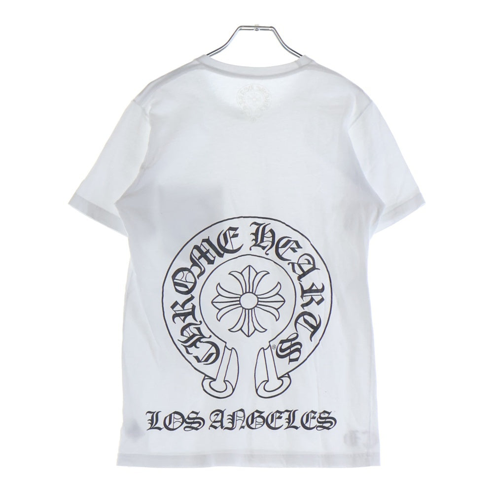 CHROME HEARTS(クロムハーツ) CH T-SHRT ロサンゼルス限定バックホースシュープリント 半袖Tシャツ カットソー ホワイト