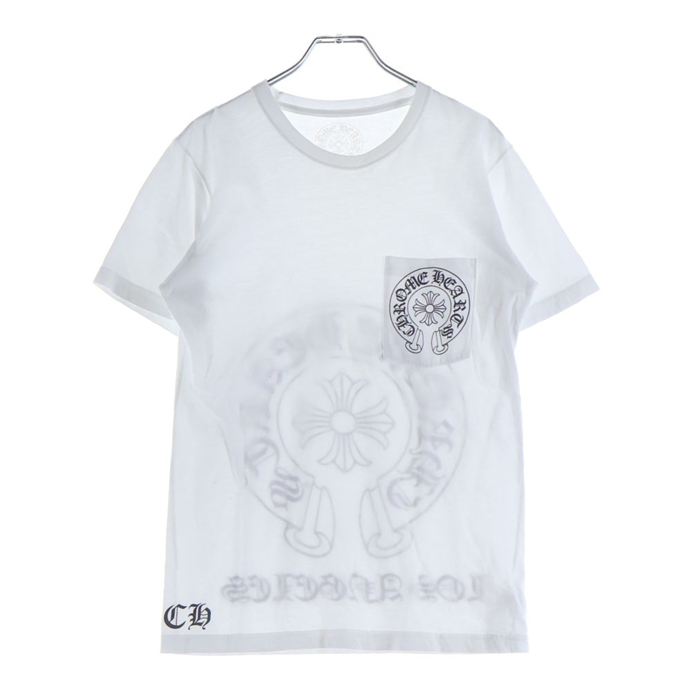 CHROME HEARTS(クロムハーツ) CH T-SHRT ロサンゼルス限定バックホースシュープリント 半袖Tシャツ カットソー ホワイト