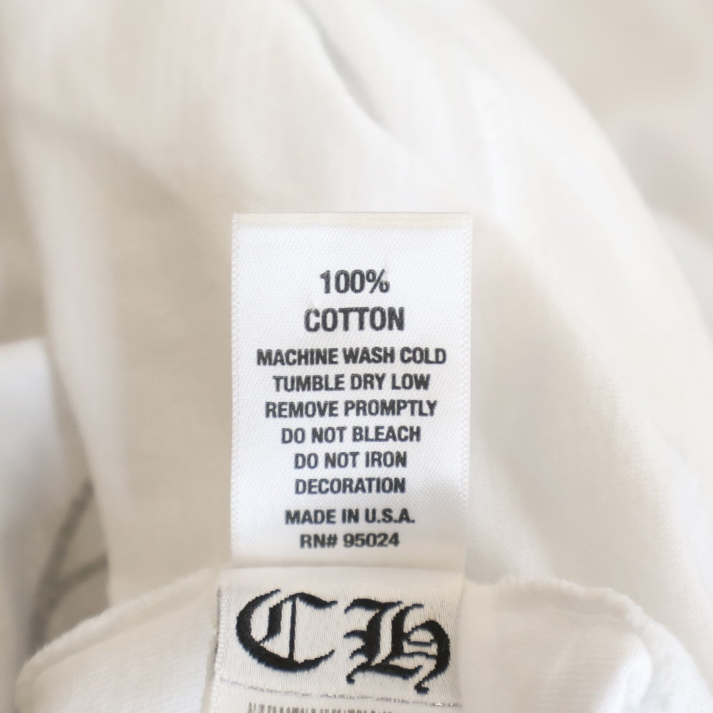 CHROME HEARTS(クロムハーツ) CH T-SHRT ロサンゼルス限定バックホースシュープリント 半袖Tシャツ カットソー ホワイト