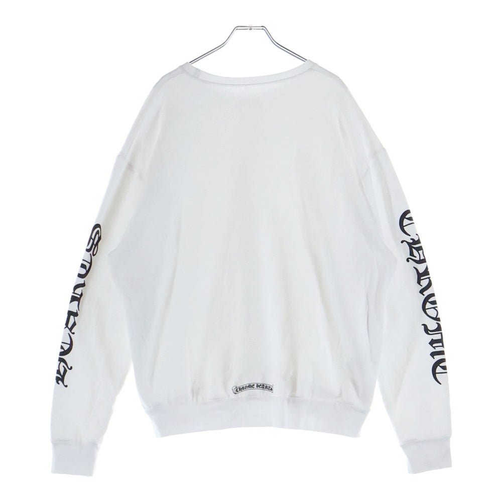 CHROME HEARTS(クロムハーツ) Neck Logo Crewneck Sweatshirt ネックロゴ クルーネックスウェットトレーナー ホワイト