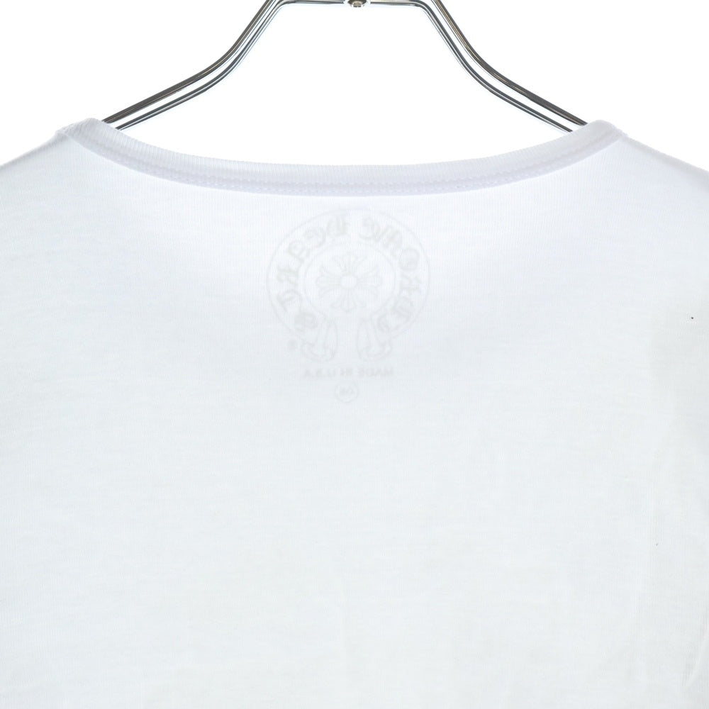 CHROME HEARTS(クロムハーツ) Rolling Stones Lip&Tongue Neck Logo S/S Tee ローリングストーンズ リップアンドタン ネックロゴ 半袖Tシャツ レディース ホワイト