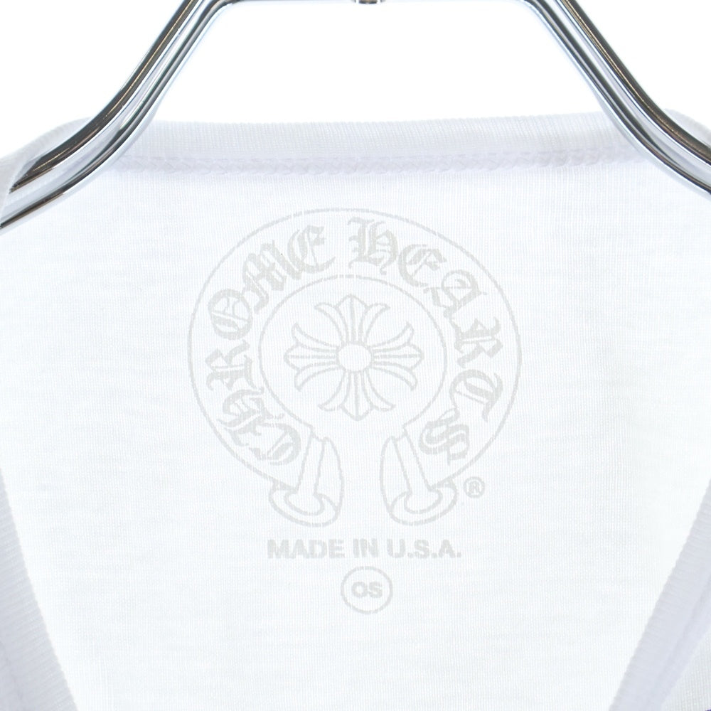 CHROME HEARTS(クロムハーツ) Rolling Stones Lip&Tongue Neck Logo S/S Tee ローリングストーンズ リップアンドタン ネックロゴ 半袖Tシャツ レディース ホワイト