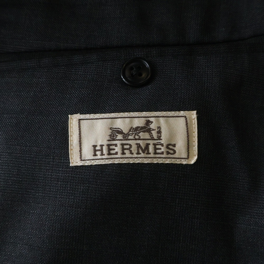 HERMES(エルメス) カシミヤ混 ウール 2B テーラードジャケット/スラックスロングパンツ セットアップスーツ グレー