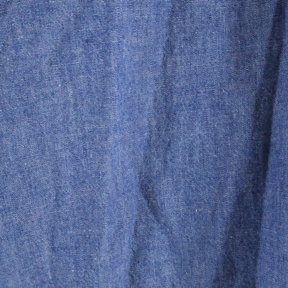 HUMAN MADE(ヒューマンメイド) ロゴ刺繍 シャンブレー 長袖シャツ ブルー