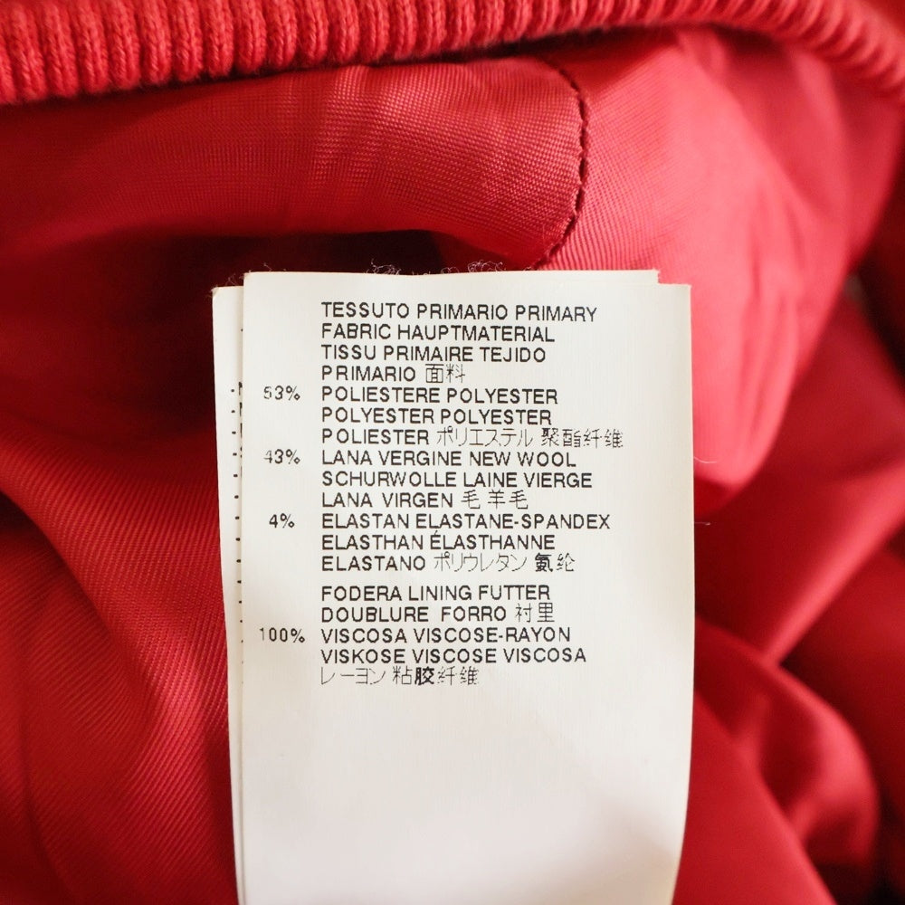 Maison Margiela(メゾンマルジェラ) 14SS WOOL BLEND GABARDINE OVERSIZED BASEBALL JACKET ウール混ギャバジン ダブルカラー オーバーサイズベースボールジャケット ロングコート レッド S51AM0157