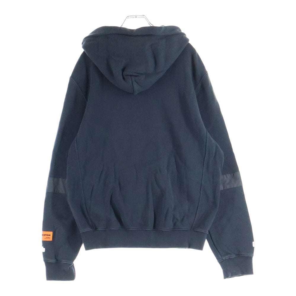 HERON PRESTON(ヘロンプレストン) DOT ZIP UP HOODED SWEATSHIRT ドット リフレクター ジップアップフーディ パーカー ブラック HMBE001F19808004