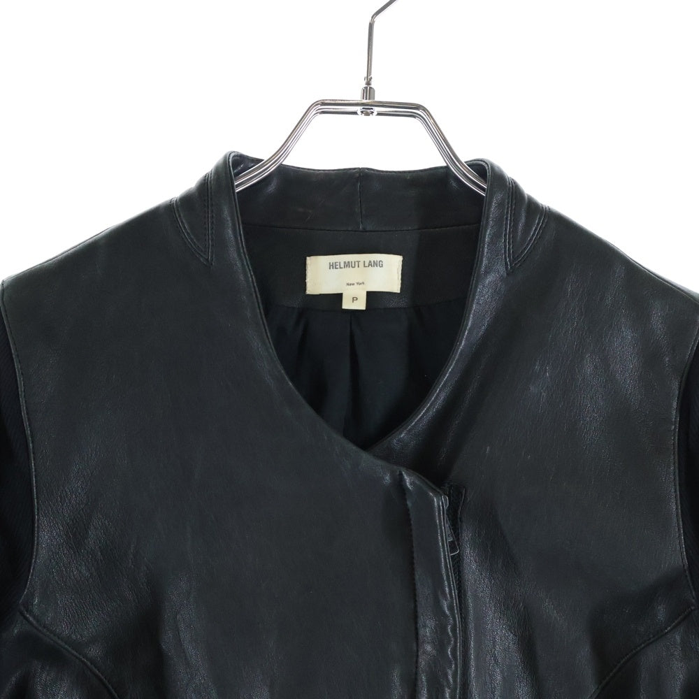 HELMUT LANG(ヘルムートラング) ダブルライニング レザーニット切替