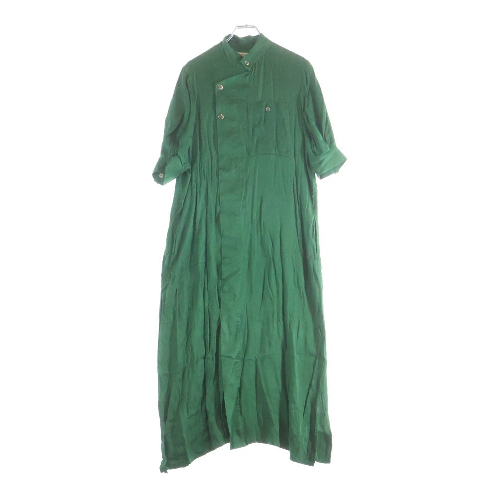 G.V.G.V.(ジーヴィジーヴィ) フロントボタン レーヨン ウエストベルト ワンピース グリーン レディース GV2211021