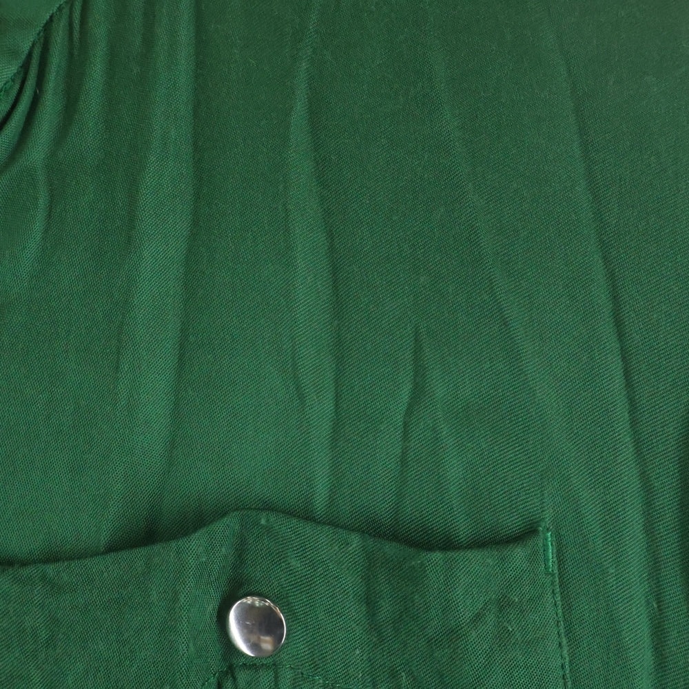 G.V.G.V.(ジーヴィジーヴィ) フロントボタン レーヨン ウエストベルト ワンピース グリーン レディース GV2211021