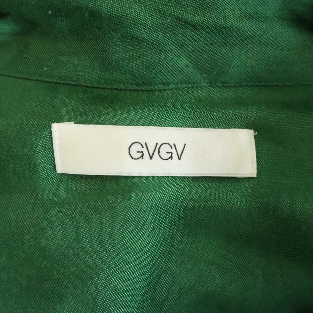 G.V.G.V.(ジーヴィジーヴィ) フロントボタン レーヨン ウエストベルト ワンピース グリーン レディース GV2211021