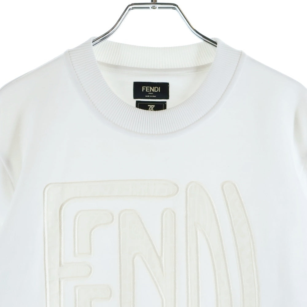 FENDI(フェンディ) FFロゴ クルーネック スウェット トレーナー ホワイト FY0178 AE0C