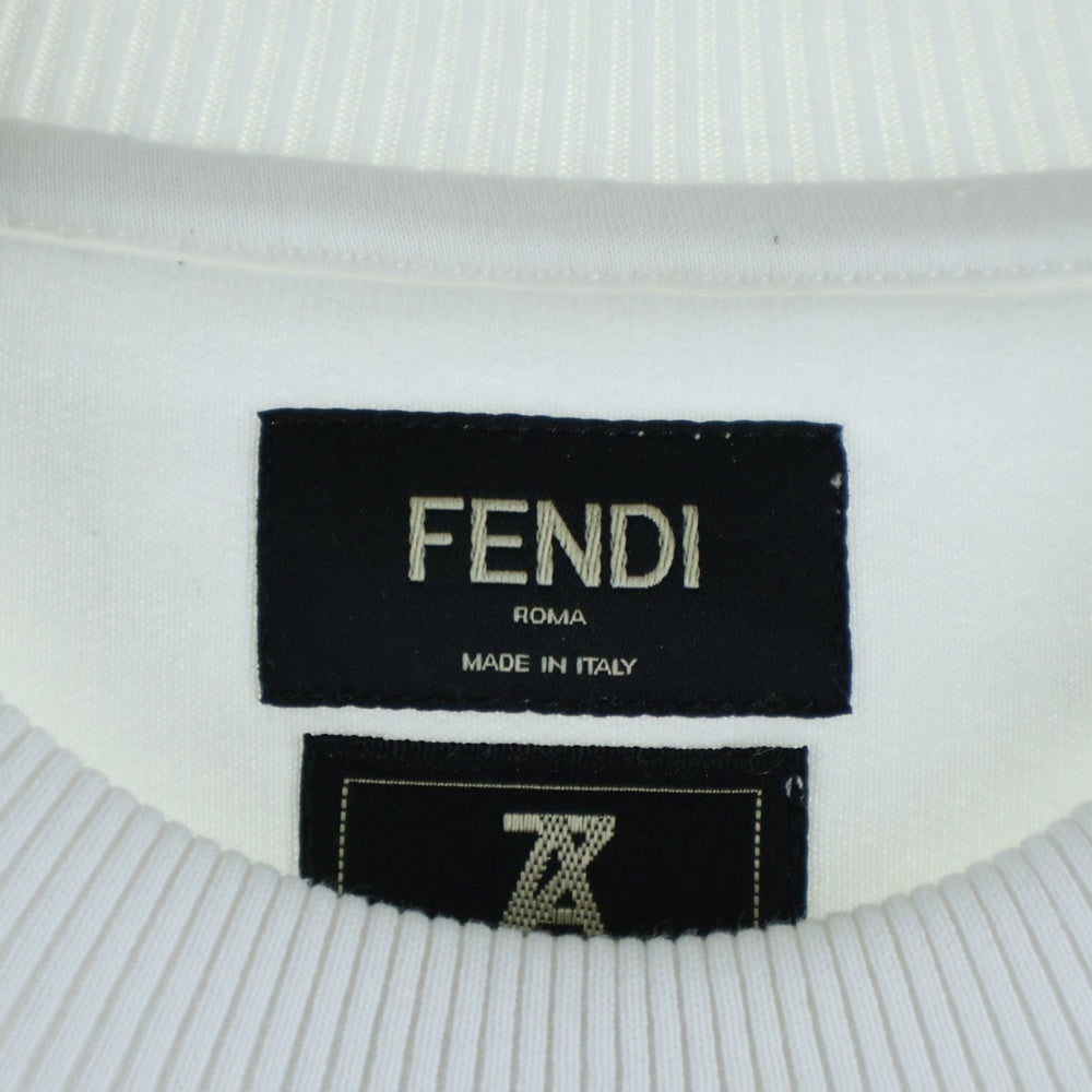 FENDI(フェンディ) FFロゴ クルーネック スウェット トレーナー ホワイト FY0178 AE0C
