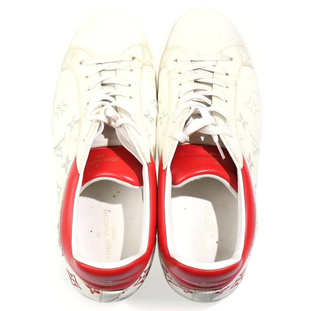 LOUIS VUITTON(ルイヴィトン) ルクセンブルクライン モノグラム ローカットスニーカー ホワイト/レッド LD1119
