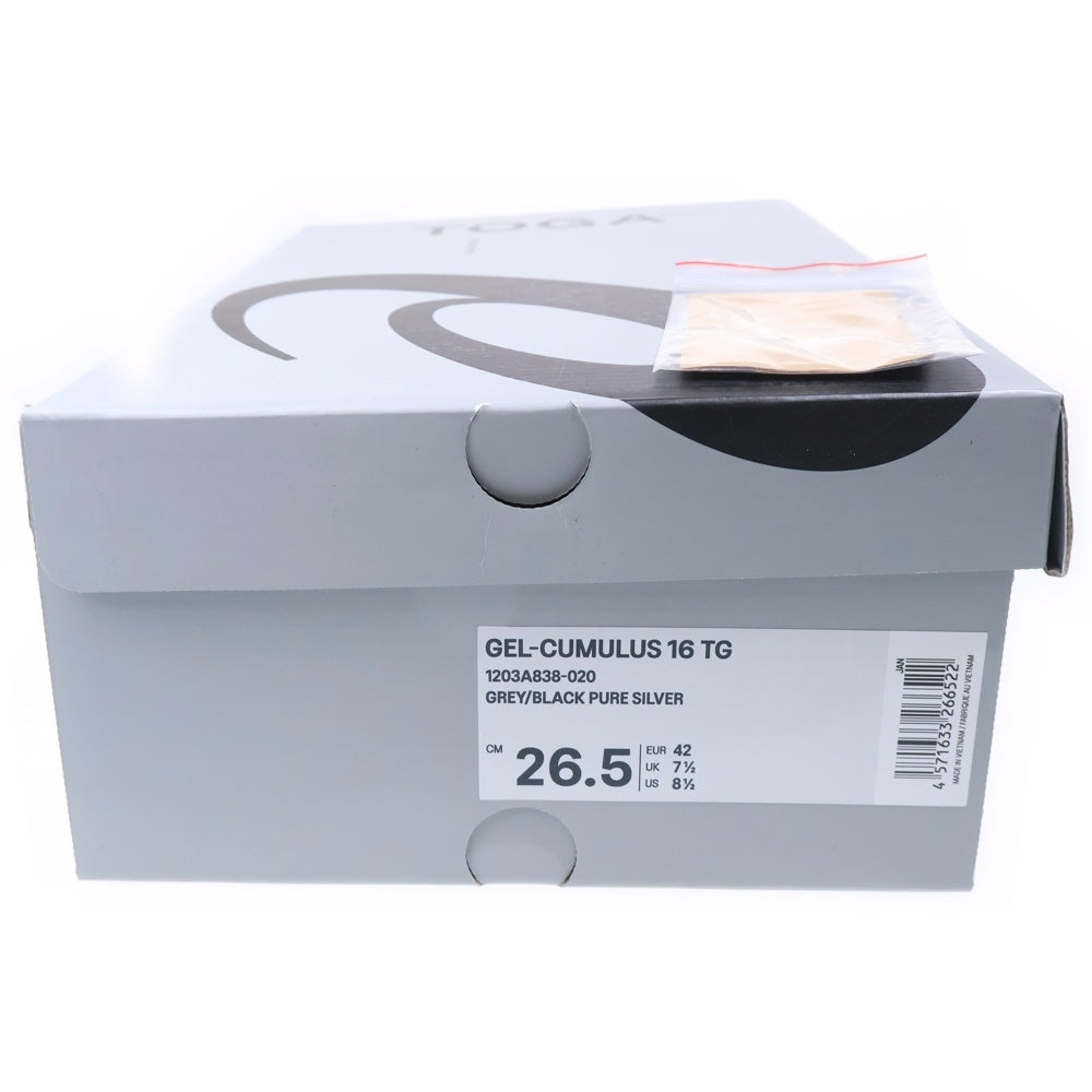 ASICS(アシックス) ×TOGA Gel-Cumulus 16 TG トーガ ゲルキュムラス ローカットスニーカー シルバー/グレー US8.5/26.5cm 1203A838-020