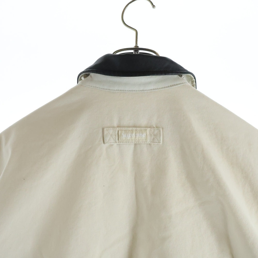 SUPREME(シュプリーム) 24AW Leather Collar Utility Jacket レザーカラー ユーティリティ ジャケット アイボリー