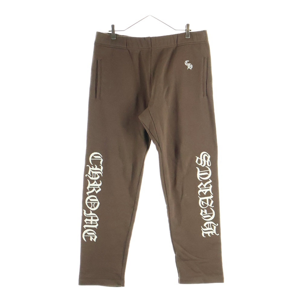 CHROME HEARTS(クロムハーツ) Y NOT SLO RIDE ワイ ノット スロー ライド ロゴ刺繍 スウェットロングパンツ ブラウン/シルバー