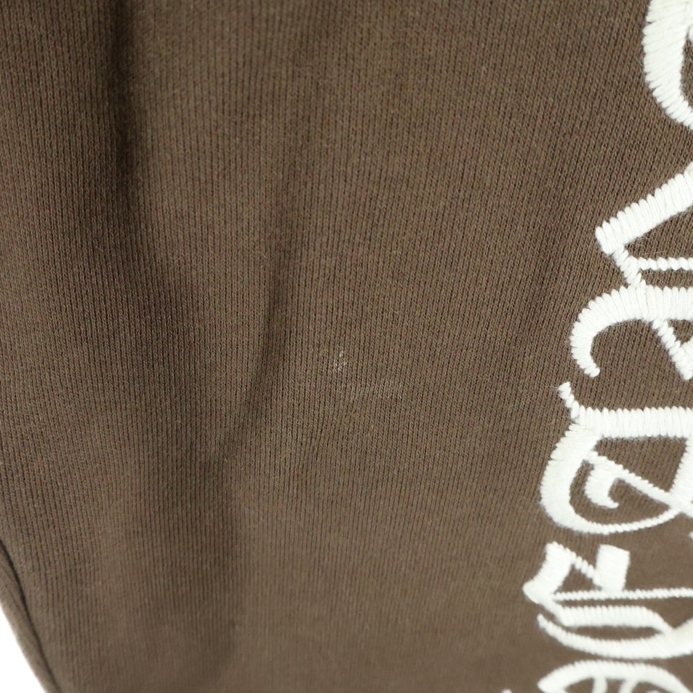 CHROME HEARTS(クロムハーツ) Y NOT SLO RIDE ワイ ノット スロー ライド ロゴ刺繍 スウェットロングパンツ ブラウン/シルバー