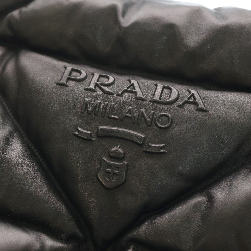 PRADA(プラダ) パデット キルティング ナッパ レザー トートバッグ ハンドバッグ ブラック 1BG411 レディース
