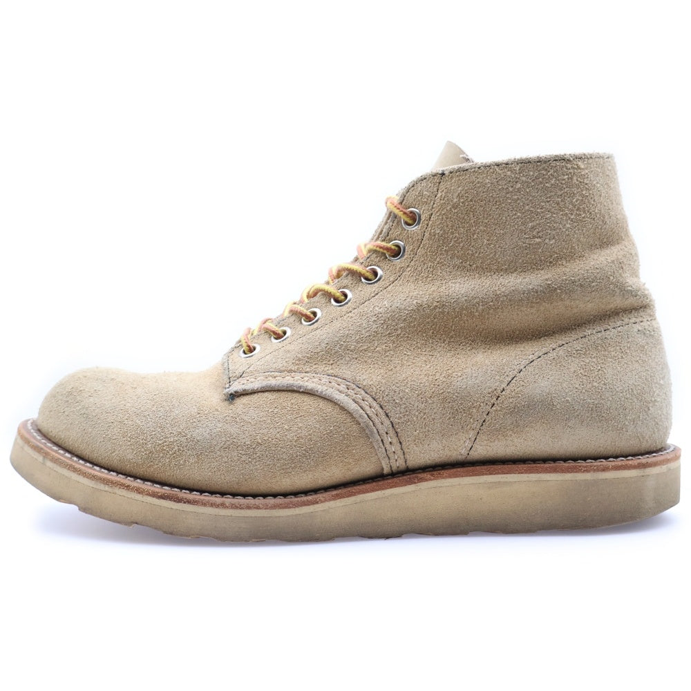 RED WING(レッド ウイング) IRISH SETTER アイリッシュセッター 半円犬タグ プレーントゥ スウェードレザー ワークブーツ ベージュ