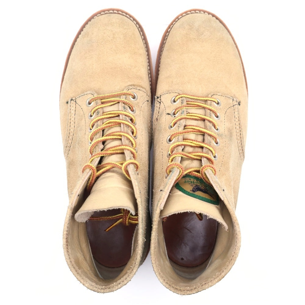 RED WING(レッド ウイング) IRISH SETTER アイリッシュセッター 半円犬タグ プレーントゥ スウェードレザー ワークブーツ ベージュ