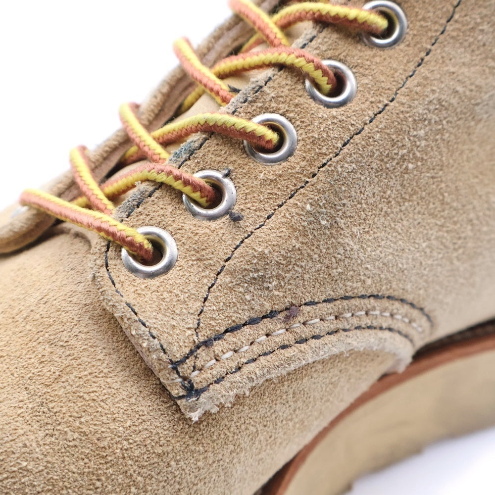 RED WING(レッド ウイング) IRISH SETTER アイリッシュセッター 半円犬タグ プレーントゥ スウェードレザー ワークブーツ ベージュ