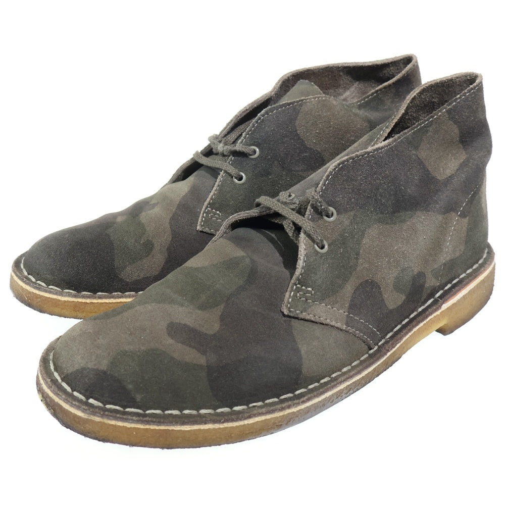 Clarks(クラークス) DESERT BOOT CAMO スウェードレザー カモフラ デザートブーツ チャッカブーツ グレー 62126