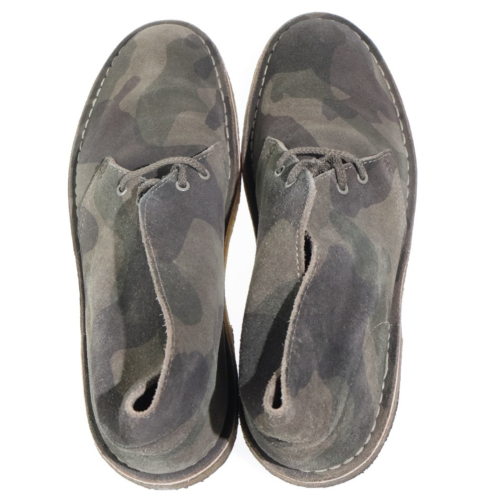 Clarks(クラークス) DESERT BOOT CAMO スウェードレザー カモフラ デザートブーツ チャッカブーツ グレー 62126