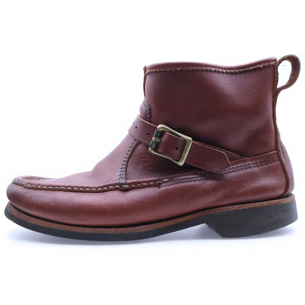 RUSSELL MOCCASIN(ラッセルモカシン) モックトゥ レザー ストラップ ブーツ ブラウン
