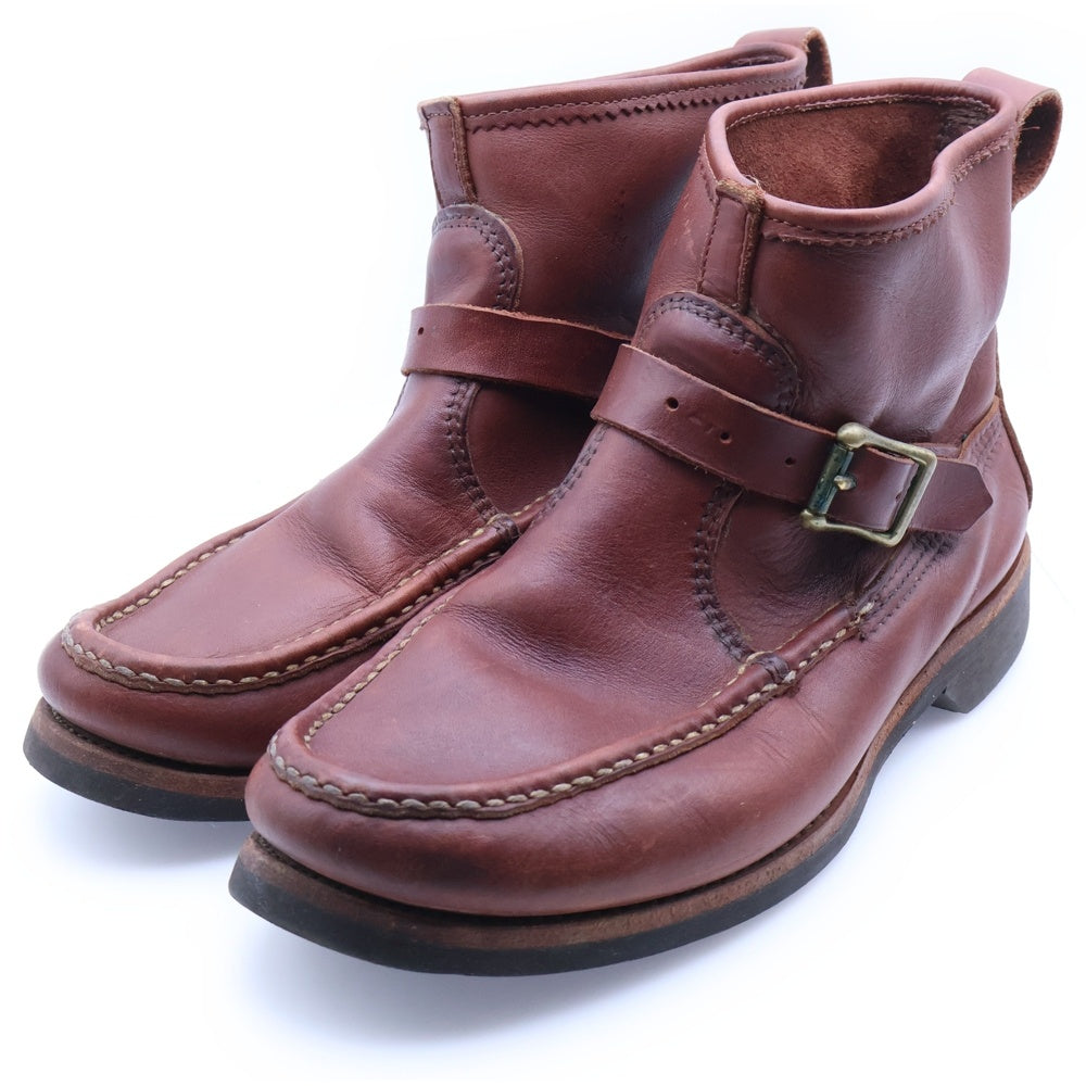 RUSSELL MOCCASIN(ラッセルモカシン) モックトゥ レザー ストラップ ブーツ ブラウン