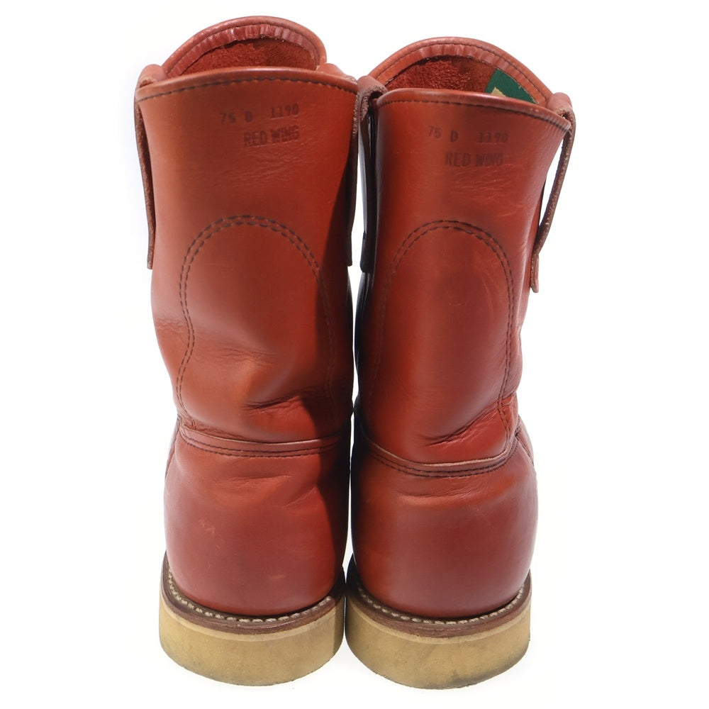 RED WING(レッド ウイング) 緑犬タグ レザー ペコスブーツ ブラウン