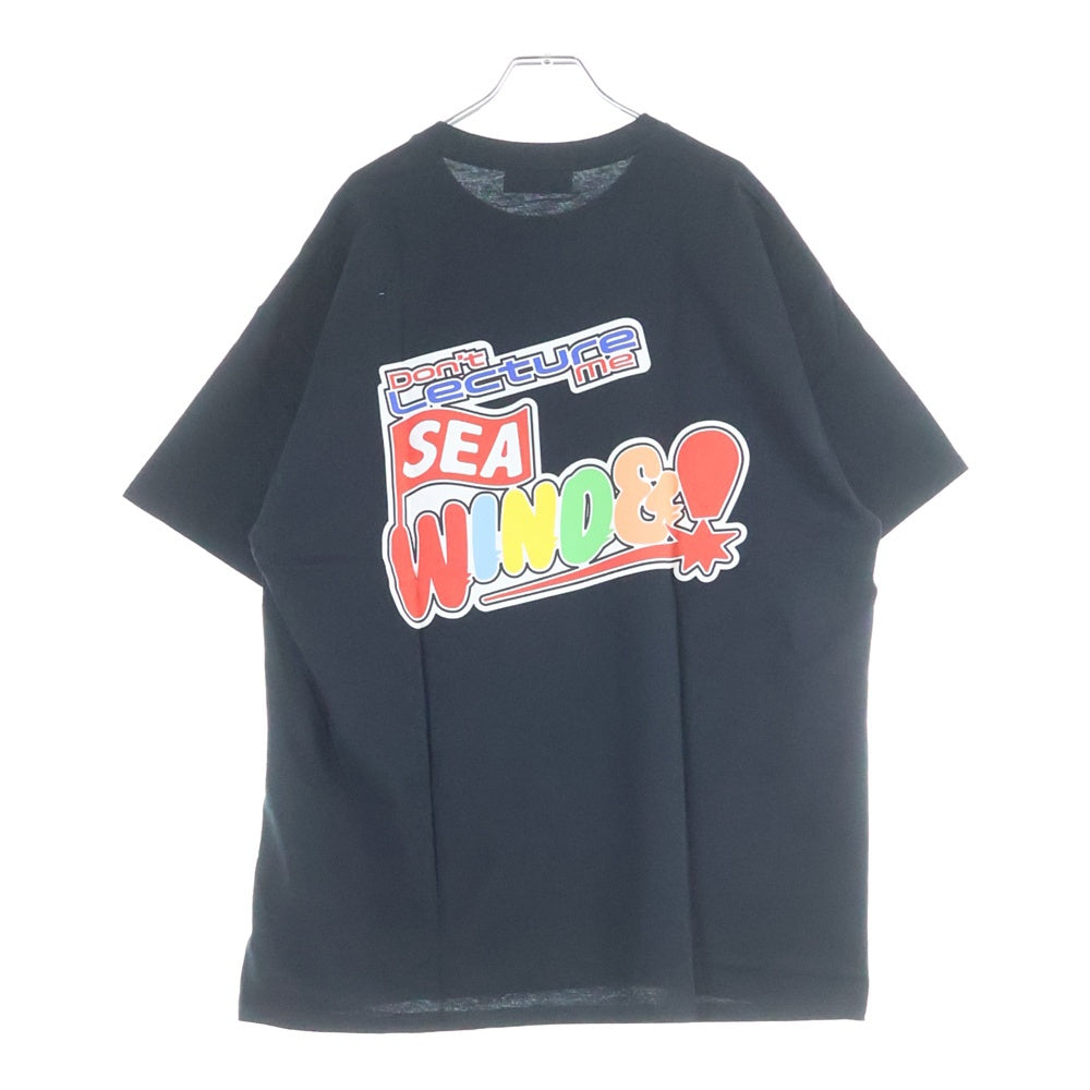 WIND AND SEA(ウィンダンシー) SEATOMO-DLM TEE ロゴ刺繍 クルーネック 半袖Tシャツ カットソー ブラック WDS-CS-301
