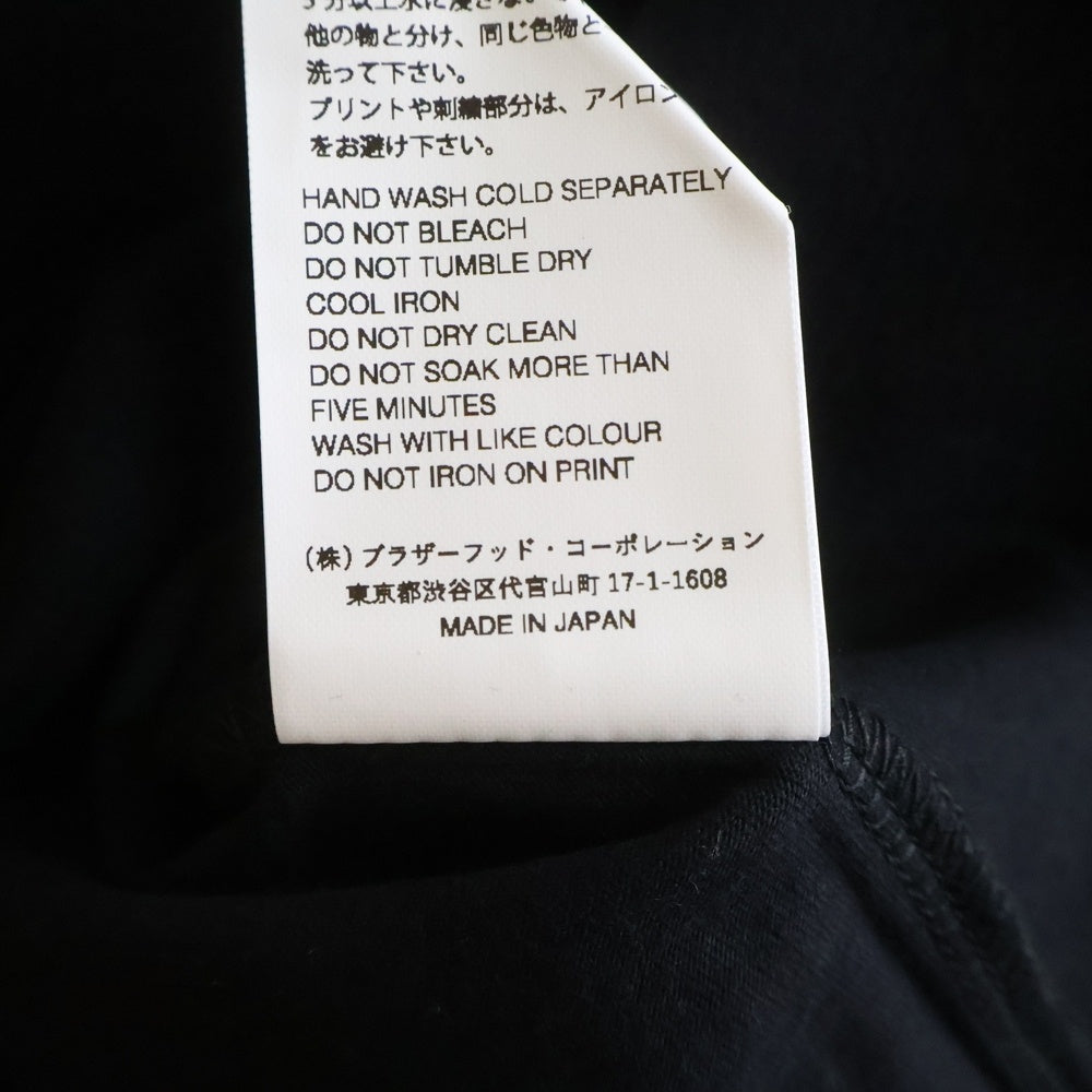 WIND AND SEA(ウィンダンシー) 22AW × ワイルドサイド ヨウジヤマモト モノグラム ロゴプリント 総柄 半袖Tシャツ カットソー ブラック WS-22WSTE-02