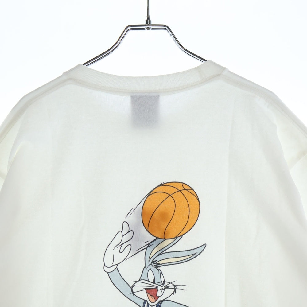 WIND AND SEA(ウィンダンシー) ×SPACE JAM 25TH ANNIVERSARY BUGS BUNNY S/S TEE スペースジャム 25周年記念 刺繍 クルーネック 半袖Tシャツ カットソー ホワイト WDS-SPJ-04