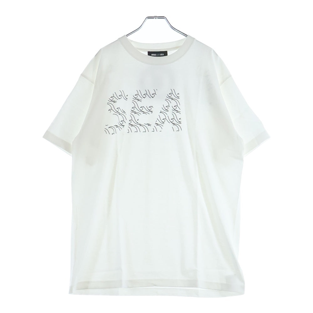 WIND AND SEA(ウィンダンシー) ×JUN MATSUI T-SHIRT マツイジュン ロゴプリント クルーネック 半袖Tシャツ カットソー ホワイト WDS-JMTS-01