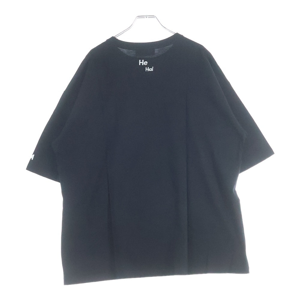 WIND AND SEA(ウィンダンシー) FENG FENG TEE ロゴプリント 刺繍 クルーネック 半袖Tシャツ カットソー ブラック WDS-CS-290