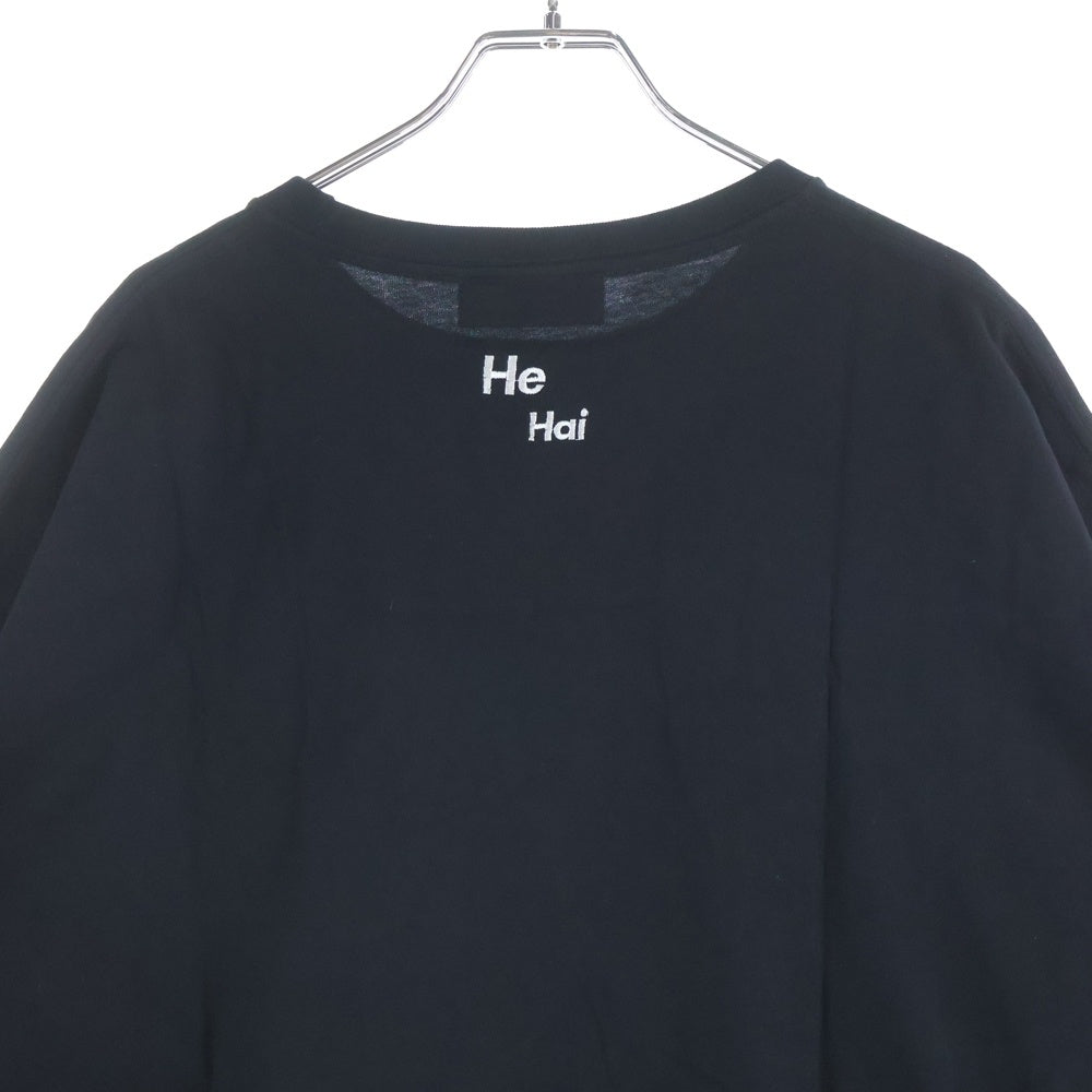 WIND AND SEA(ウィンダンシー) FENG FENG TEE ロゴプリント 刺繍 クルーネック 半袖Tシャツ カットソー ブラック WDS-CS-290